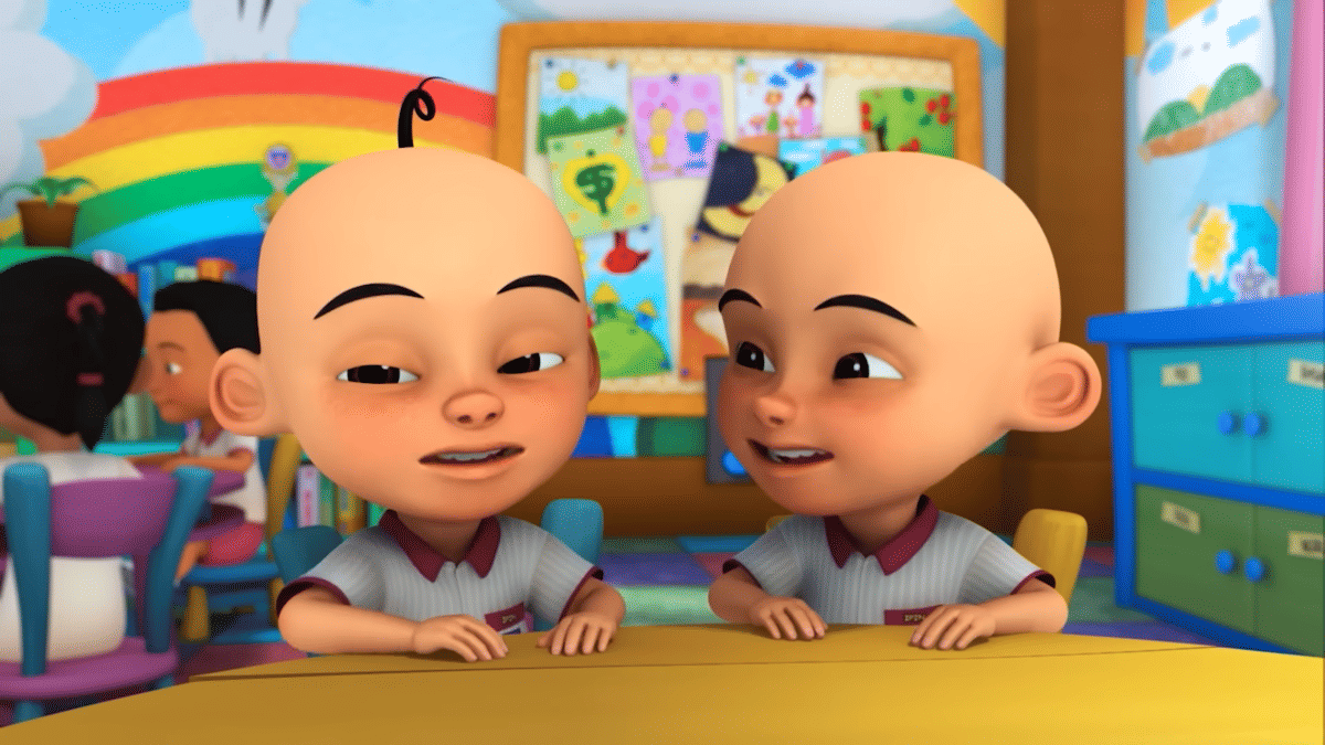 Potret Upin dan Ipin dalam episode "Jaga dan Hargai mata"