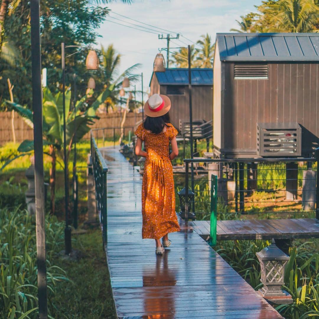 suasana menginap di Bobocabin