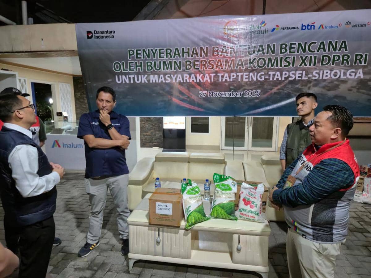 Bantuan Inalum dan DPR RI untuk korban banjir bandang dan longsor di Sumut (dok.Inalum)