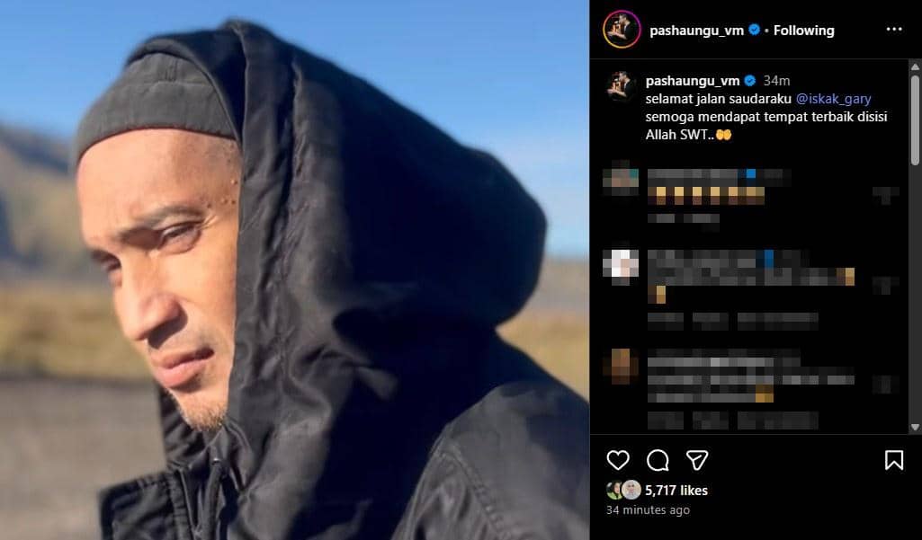 Artis Sampaikan Belasungkawa atas Meninggalnya Gary Iskak (instagram.com/pashaungu_vm)