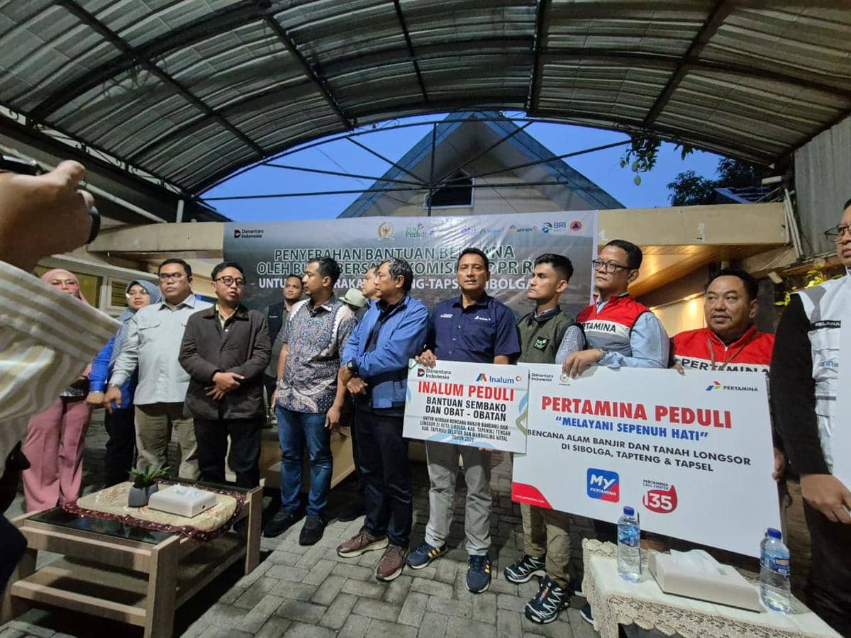 Bantuan Inalum dan DPR RI untuk korban banjir bandang dan longsor di Sumut (dok.Inalum)