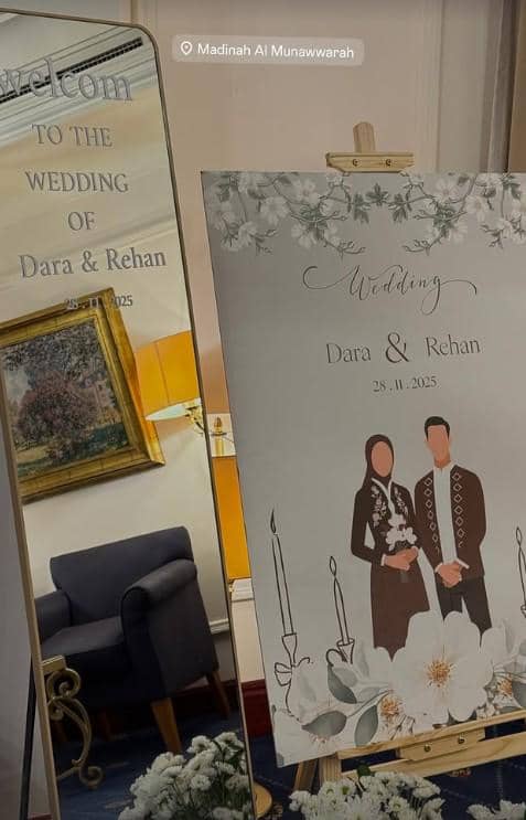 Pernikahan Dara Arafah dan Rehan Mubarak di Masjid Nabawi (instagram.com/daraarafah)