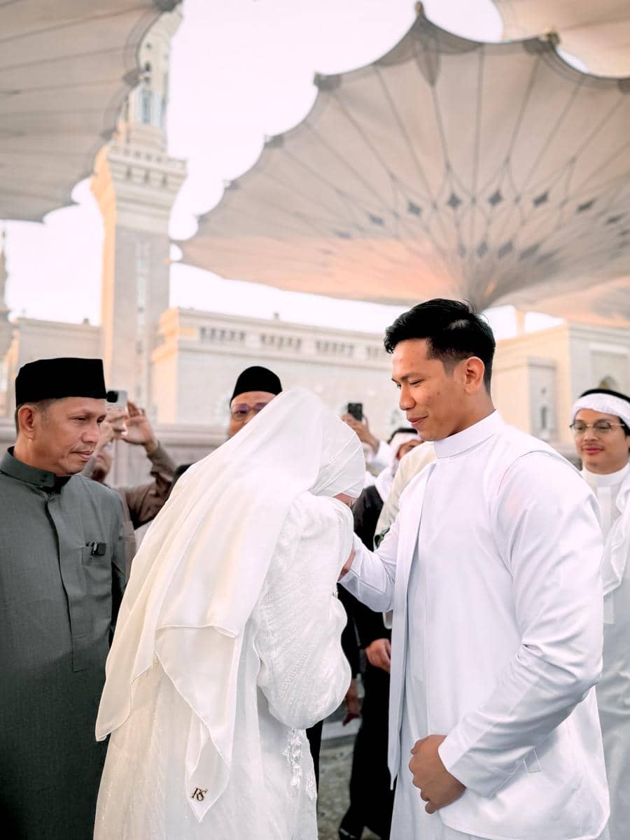 Pernikahan Dara Arafah dan Rehan Mubarak di Masjid Nabawi (instagram.com/daraarafah)