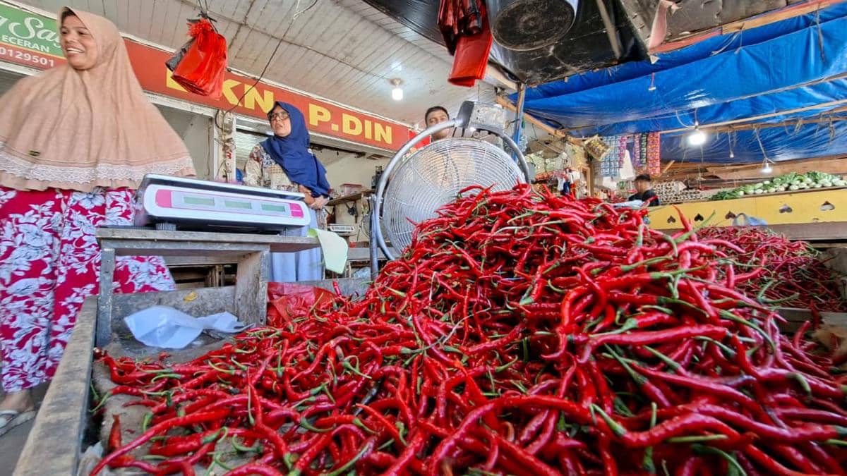 Suasana di Pasar Al Mahirah, Kota Banda Aceh. (IDN