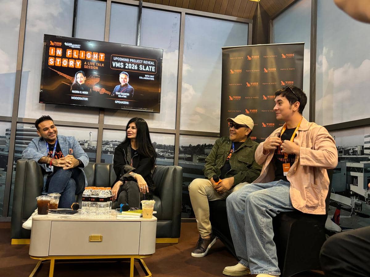 Jumpa pers VMS Studio saat JAFF Market 2025, di JEC Yogyakarta, Sabtu (29/11/2025). (IDN Times/Herlambang Jati Kusumo)