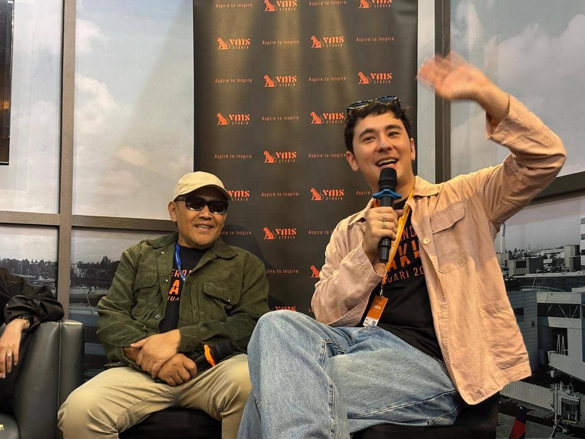 Jumpa pers VMS Studio saat JAFF Market 2025, di JEC Yogyakarta, Sabtu (29/11/2025). (IDN Times/Herlambang Jati Kusumo)