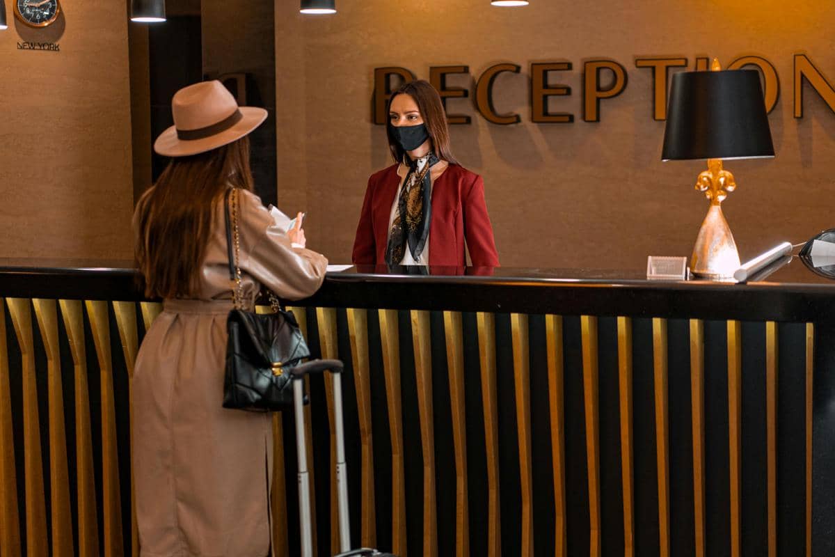 Ilustrasi ke meja resepsionis hotel
