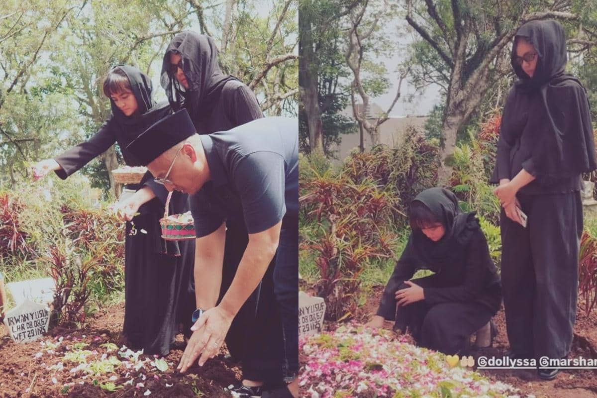 momen pemakaman ayah Marshanda (instagram.com/marshanda99)