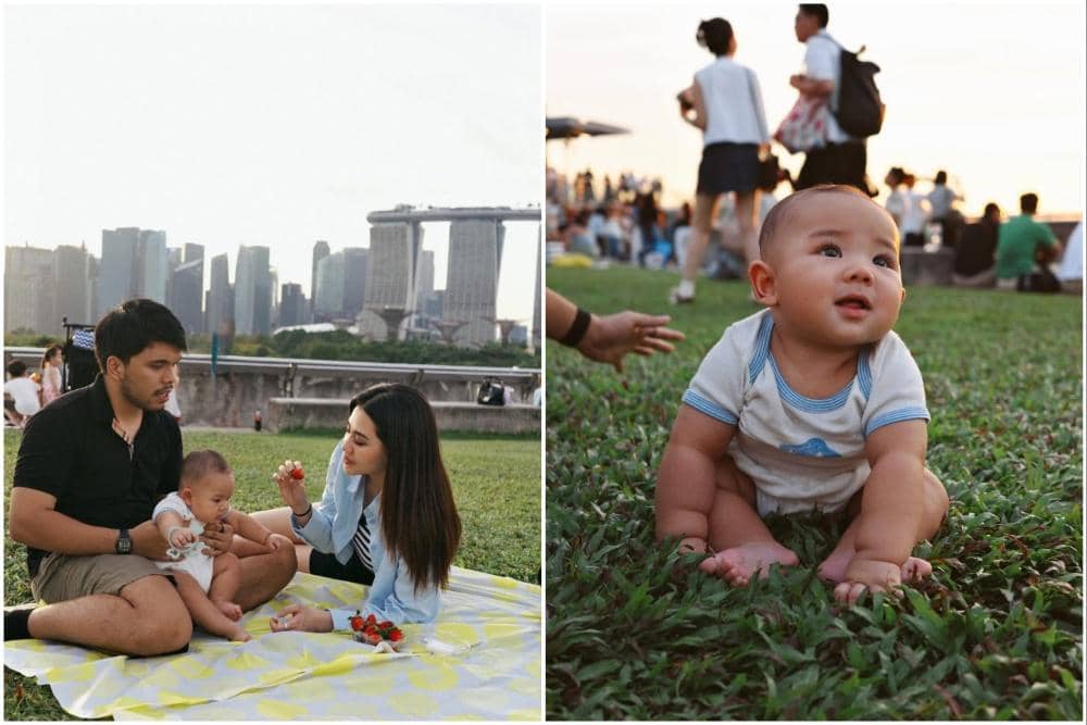 Aaliyah dan Thariq ajak Arash Main di Rooftop Marina Barrage.