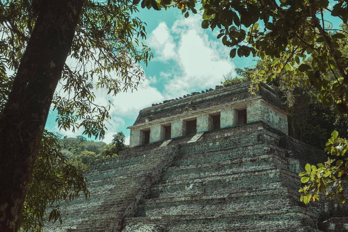 reruntuhan di Palenque, Meksiko