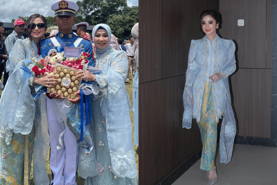 Dewi Perssik di wisuda anak