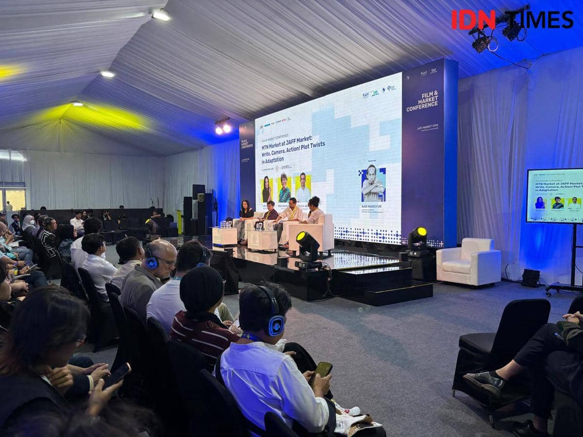 MTN Market dalam agenda JAFF Market 2025, di JEC Yogyakarta, Minggu (30/11/2025). (IDN Times/Herlambang Jati Kusumo)