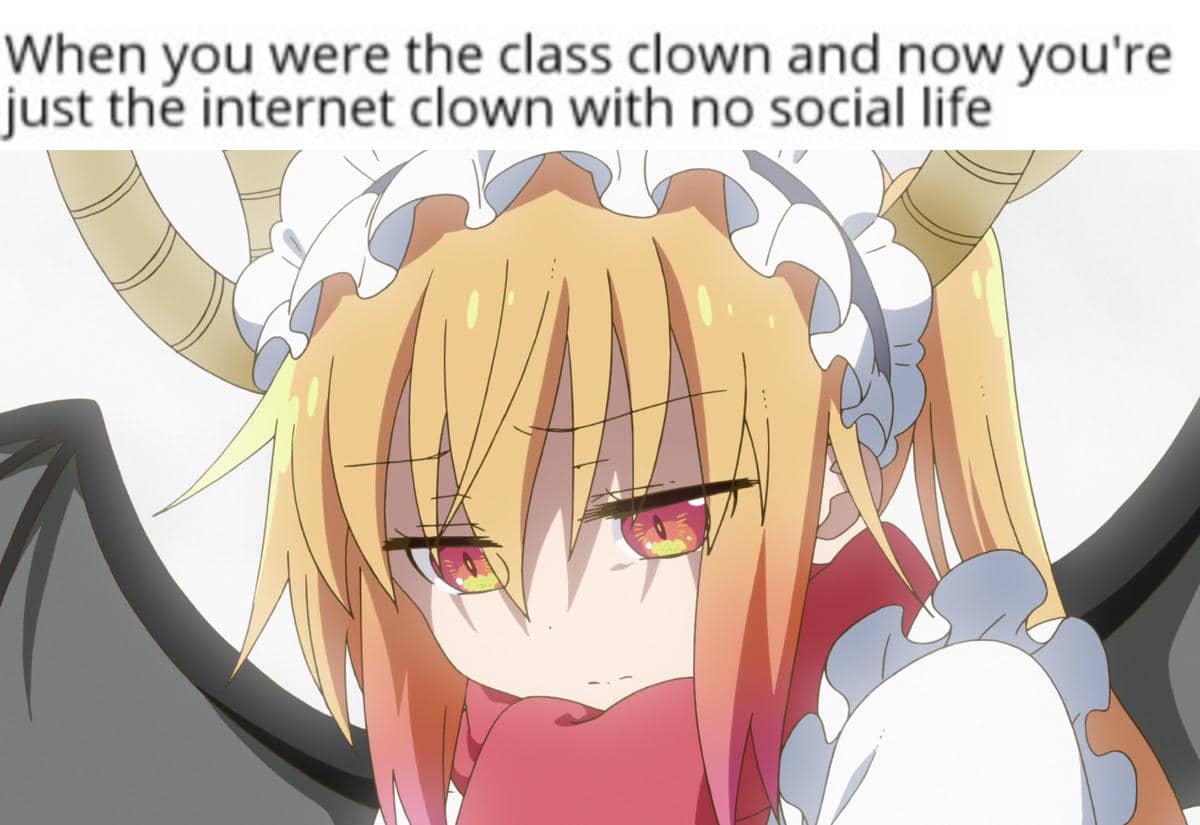 meme anime tentang badut