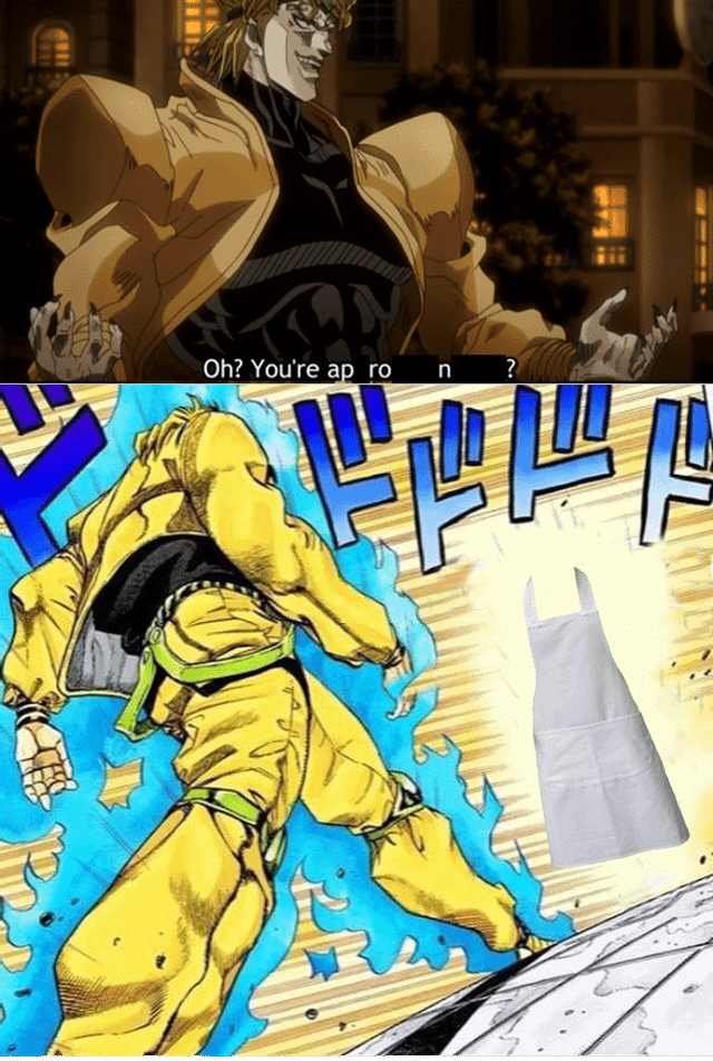 meme anime tentang celemek