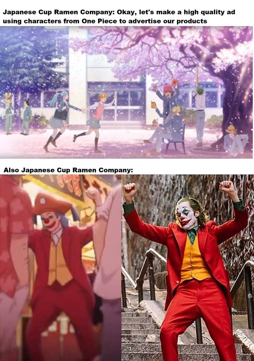 meme anime tentang badut