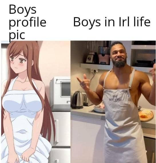 meme anime tentang celemek