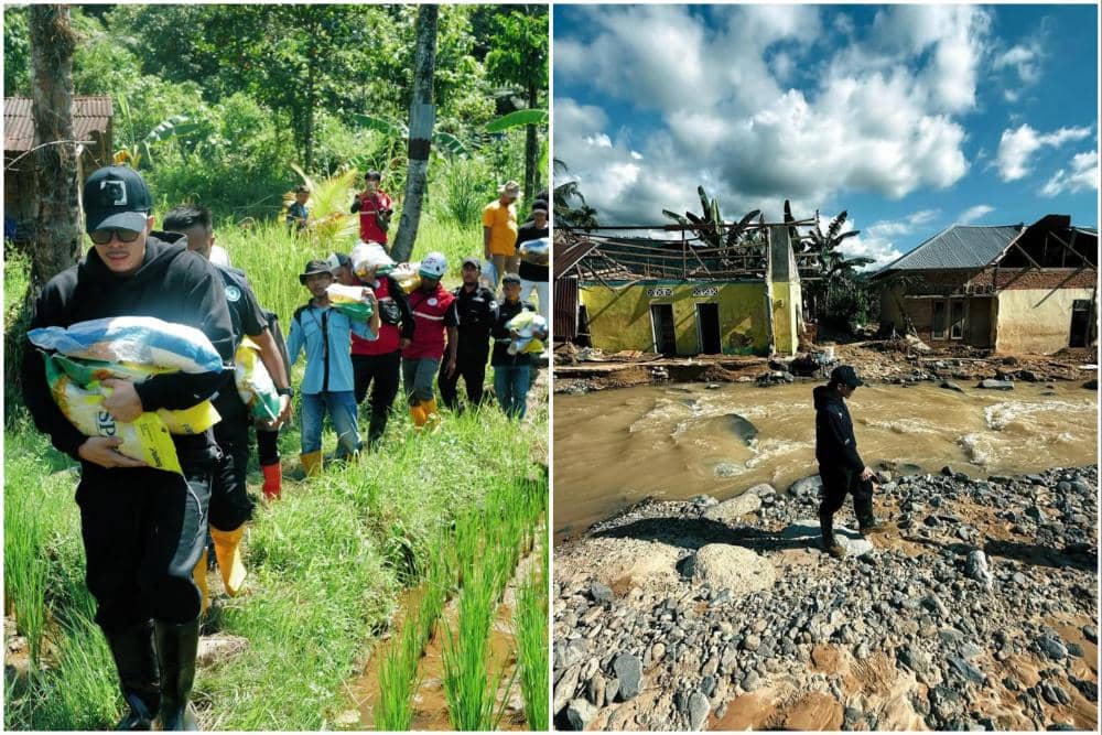 Atta Halilintar beri bantuan kemanusiaan ke Sumatra Barat.