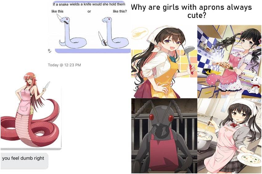 kolase meme anime tentang celemek