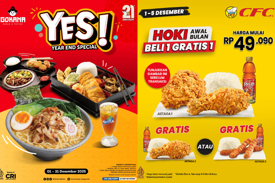 Promo Gokana Ramen and Teppan dan CFC Indonesia Desember 2025