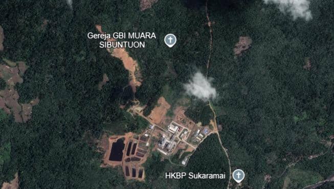 Citra satelit di Kawasan Tapanuli Tengah