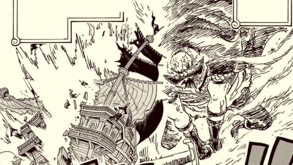 Raja Harald menebas (Dok. Toei Animation, Shueisha, Eiichiro Oda/One Piece)