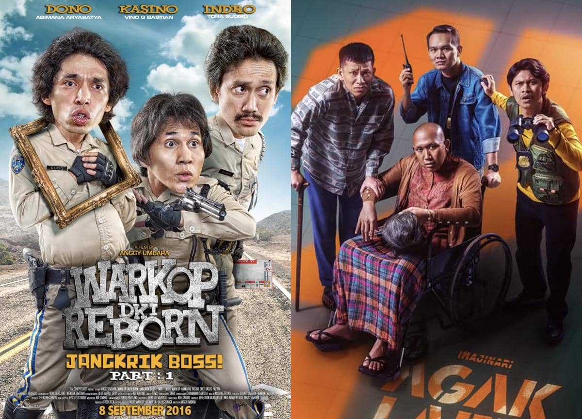 poster Warkop DKI Reborn: Jangkrik Boss! Part 1 dan Agak Laen: Menyala Pantiku! 