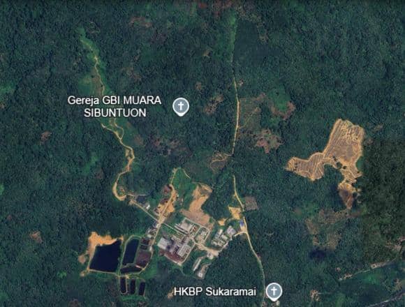Citra satelit di Kawasan Tapanuli Tengah