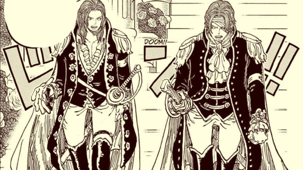 Figarland Shamrock dan Shanks. (Dok. Toei Animation, Shueisha, Eiichiro Oda/One Piece) 