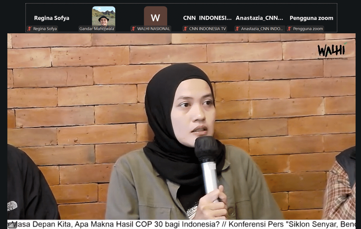 Manajer Penanganan dan Pencegahan Bencana WALHI, Melva Harahap. (Dok. IDN Times/Regina Sofya).