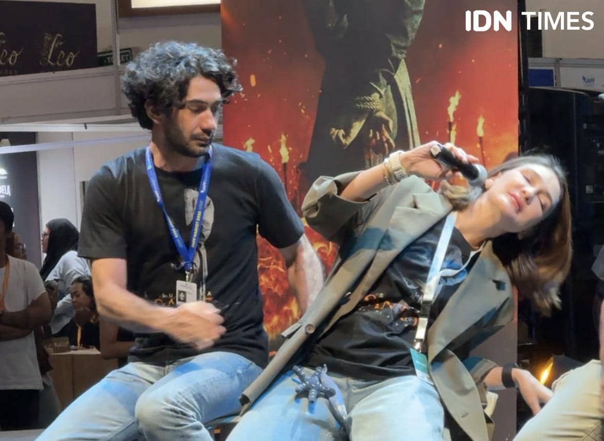 Luna Maya dan Reza Rahadian di JAFF Market pada Senin (1/12/2025)