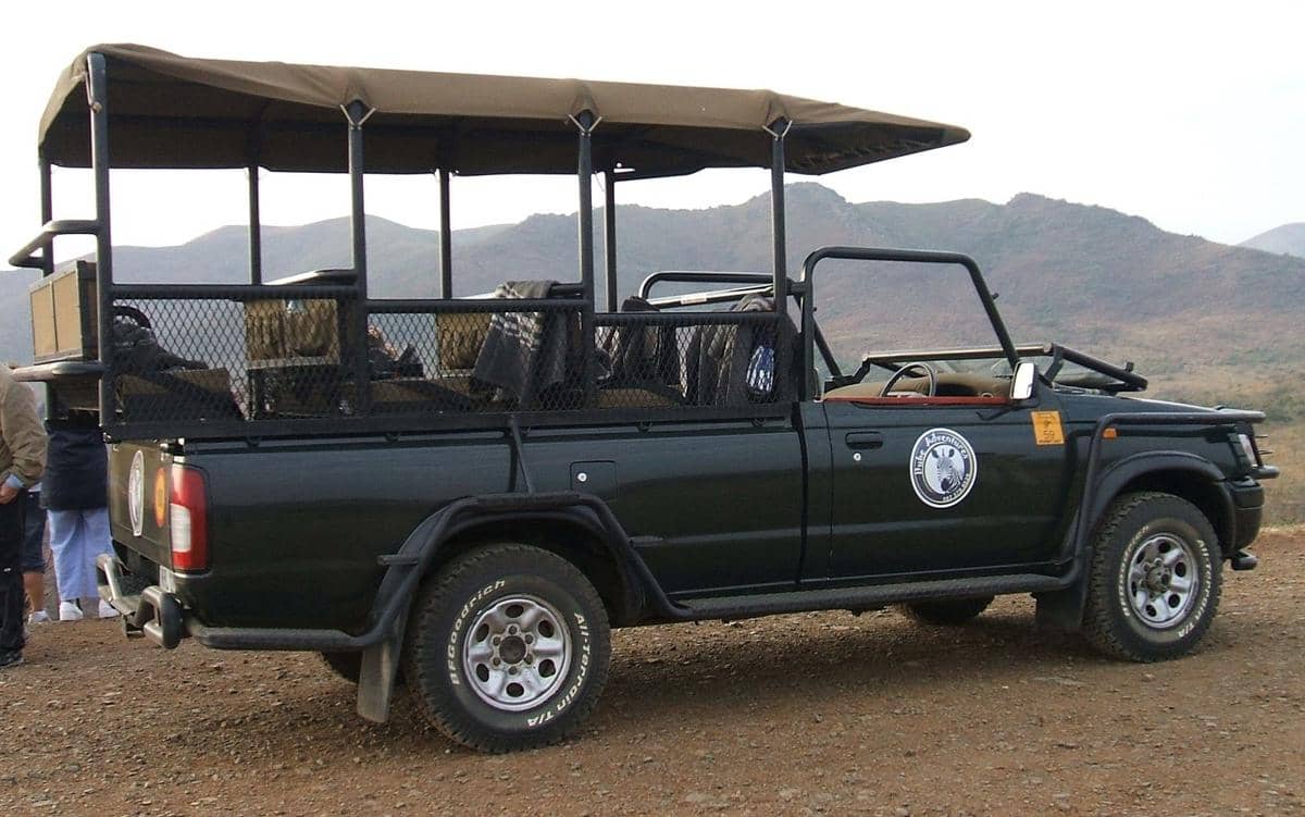 potret jeep di Kruger National Park