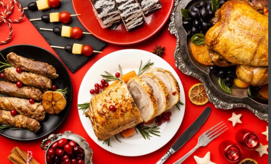 Hidangan Natal dan Tahun Baru.