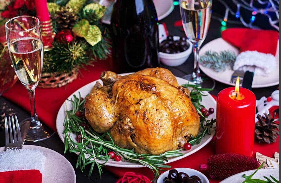 ilustrasi hidangan kalkun 