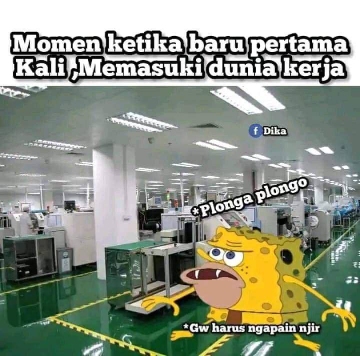 meme hari pertama kerja