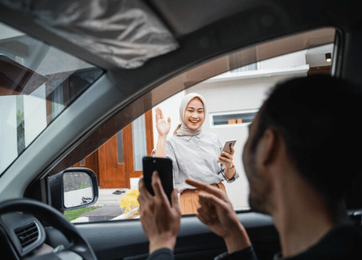 ilustrasi naik taksi online