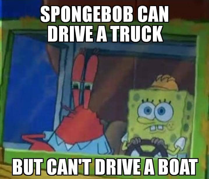 meme SpongeBob tentang kapal