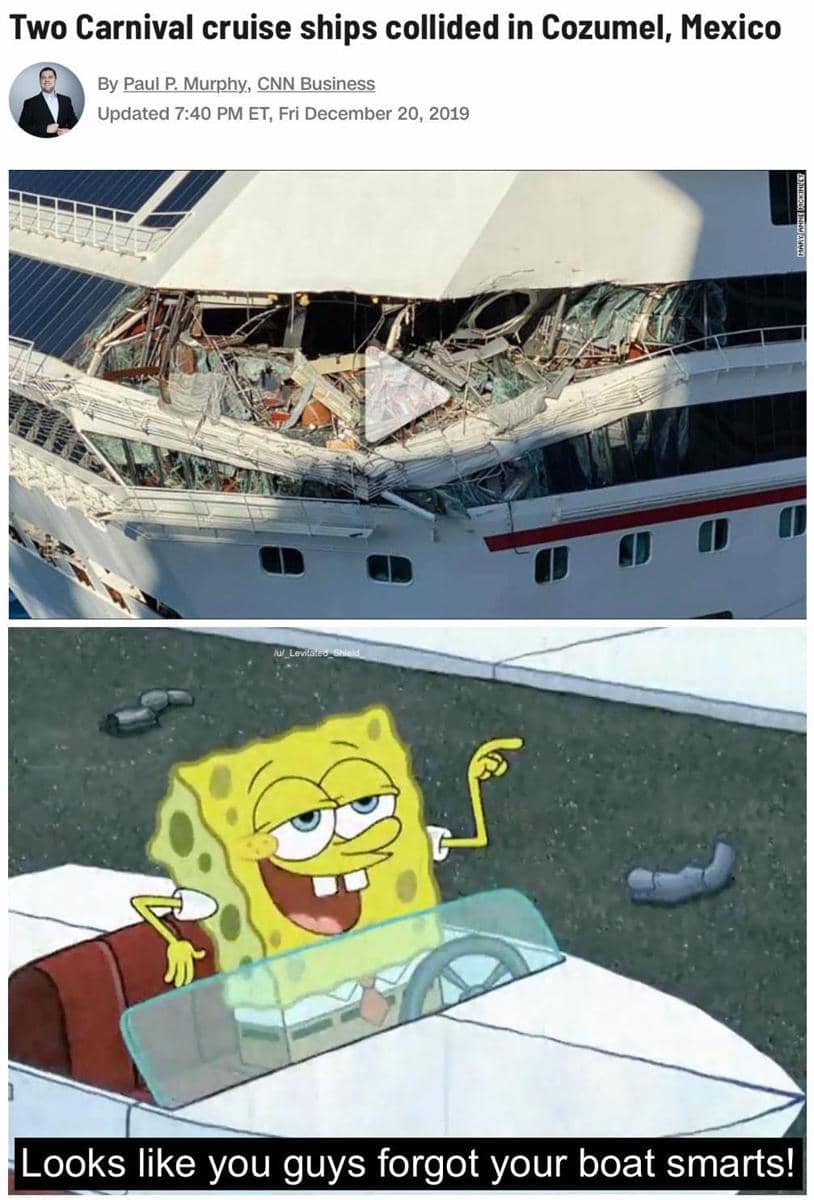 meme SpongeBob tentang kapal