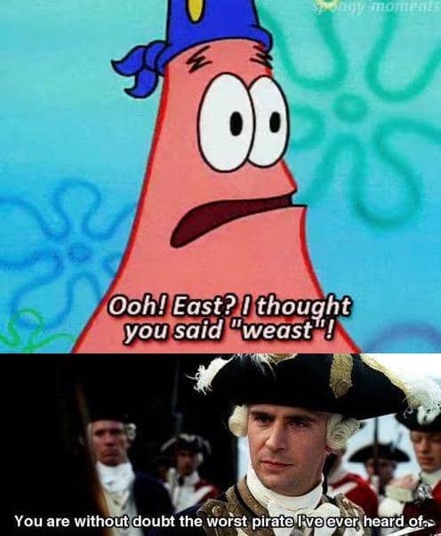 meme SpongeBob tentang bajak laut