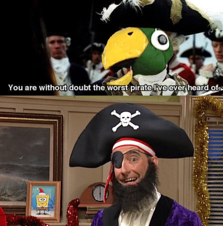 meme SpongeBob tentang bajak laut