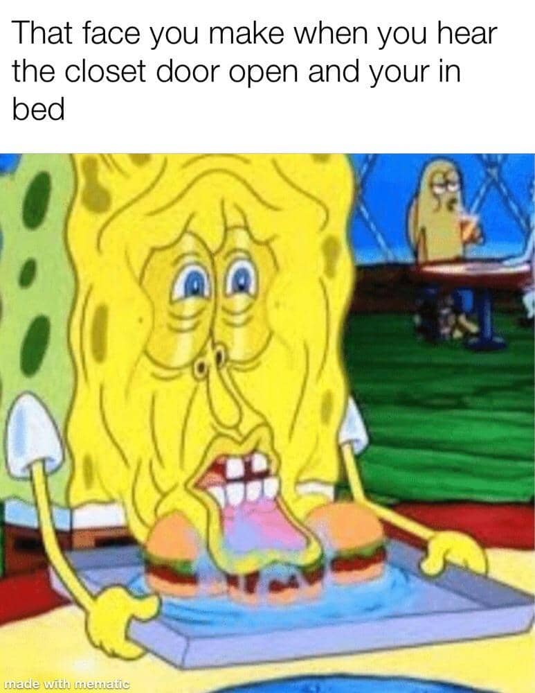 meme SpongeBob tentang pintu