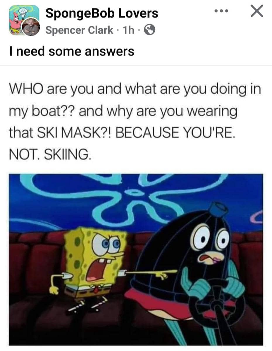 meme SpongeBob tentang kapal