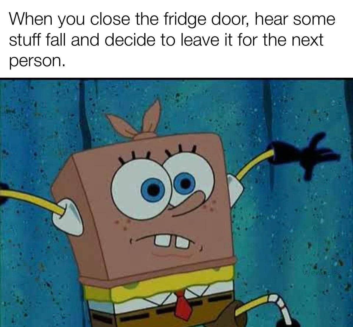 meme SpongeBob tentang pintu