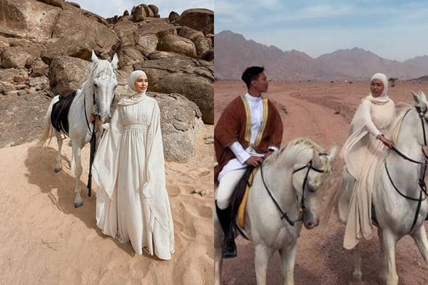 Dara Arafah dan Suami Berkuda di Madinah (instagram.com/daraarafah)