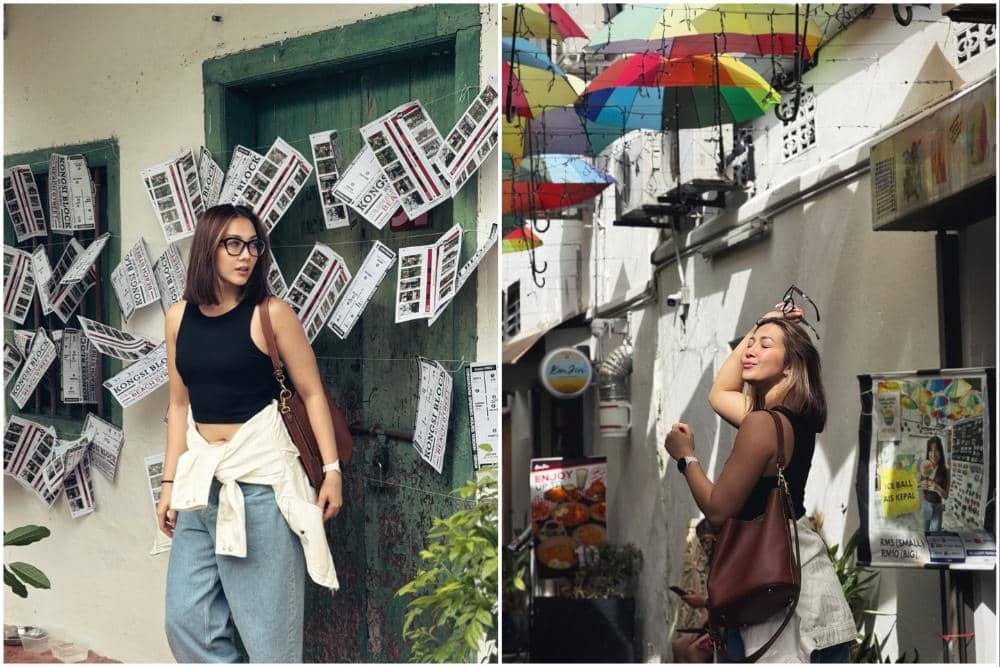 Andrea Dian jalan-jalan di Malaysia.