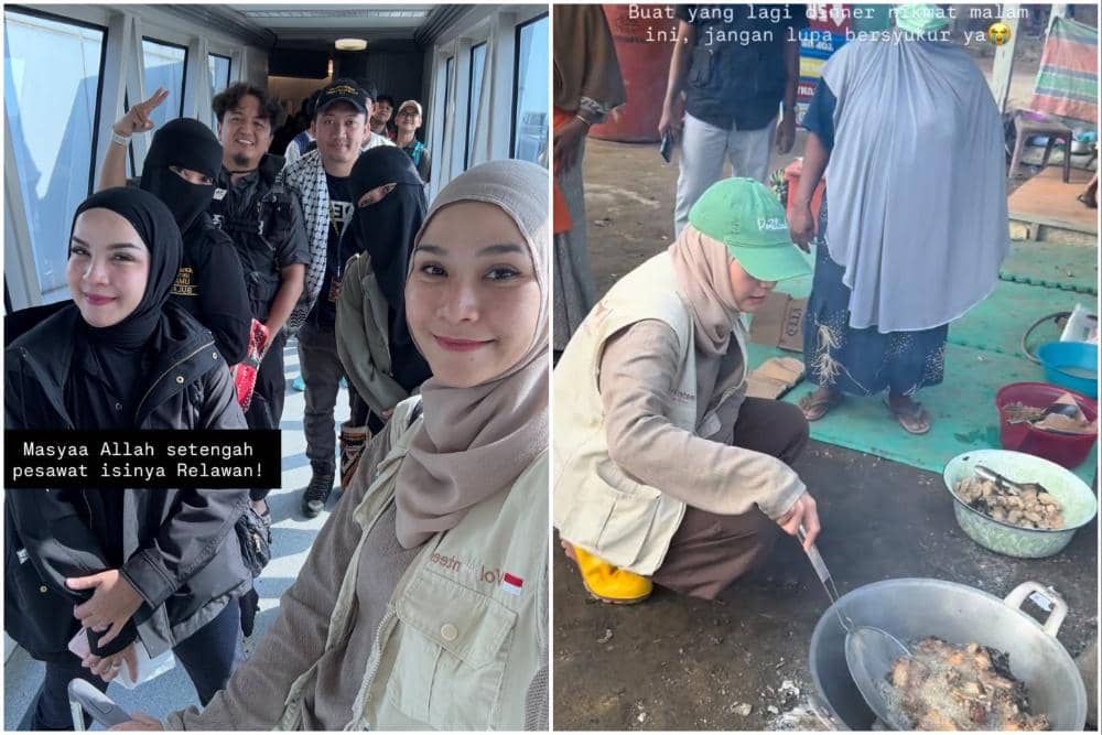 Zaskia Adya Mecca beri bantuan untuk korban banjir di Aceh.