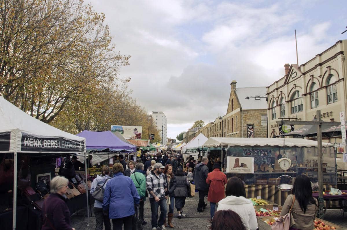 Pasar Salamanca, Kota Hobart, Australia