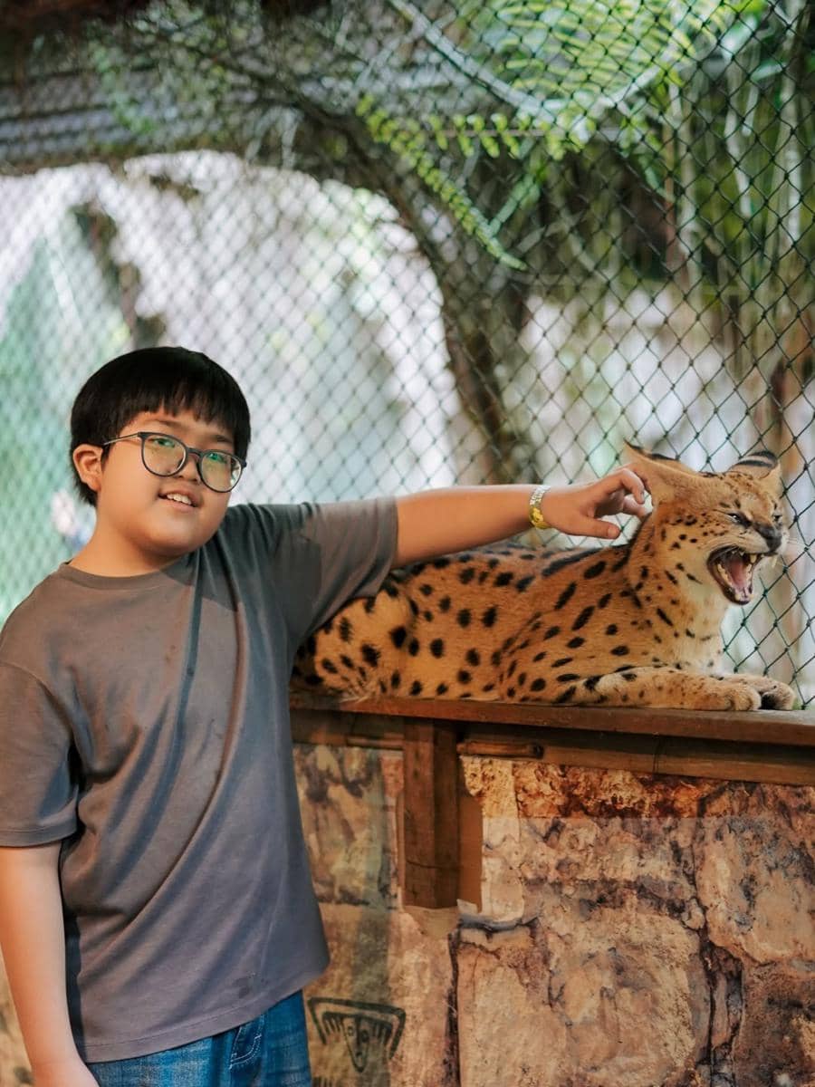 Ririe Fairus dan buah hati berlibur ke Taman Safari Bogor.