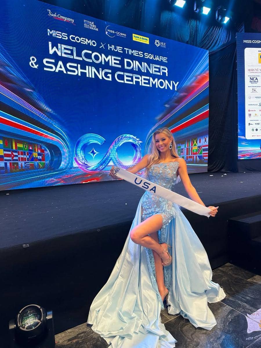 potret Yolina Lindquist, Miss Cosmo Amerika Serikat 2025
