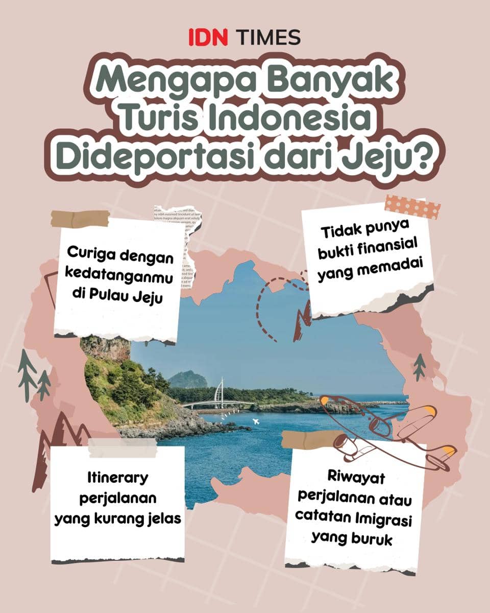 Infografik alasan kenapa turis Indonesia dideportasi dari Jeju