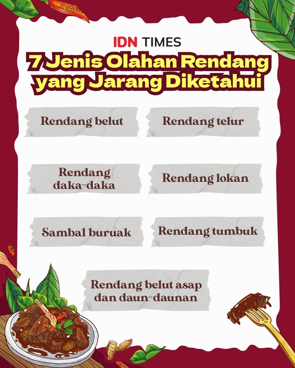 Infografik jenis rendang yang jarang diketahui 